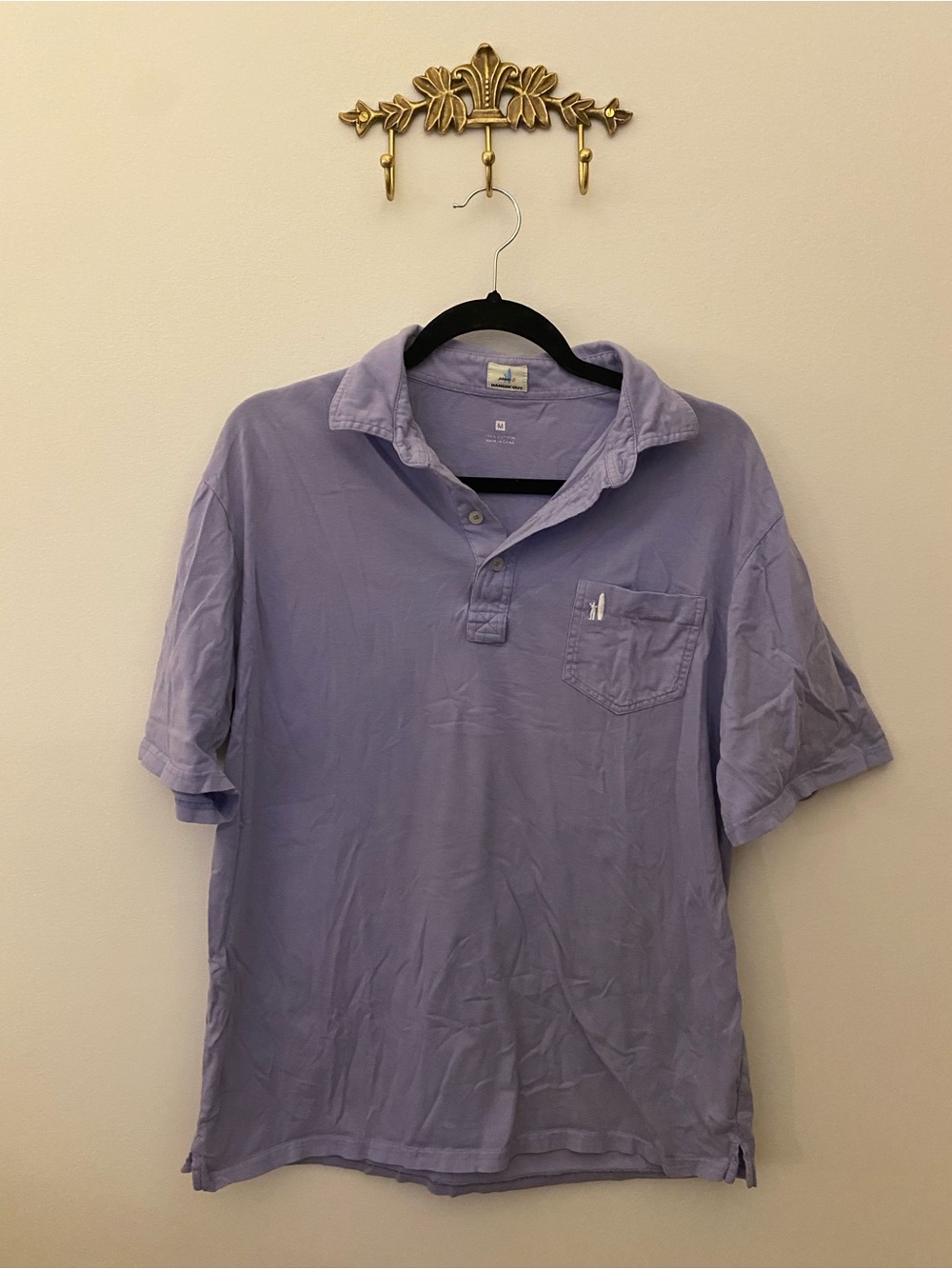 johnnie-O Lavender Short-Sleeve Polo